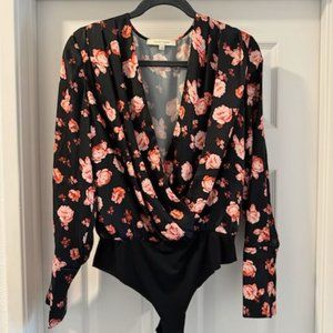 Favorite Daughter floral satin date blouse bodysuit